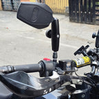 SPIKI Nomad Series Adventure 4.0 Motorcycle Mirrors — 360° Rotatable, Dino-Lock Adjustable, Universal Side Mirrors for Road & Off-Road Riding (Upgraded)
