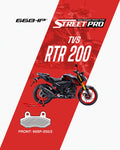 TVS RTR 200 motorcycle with Street Pro semi ceramic brake pads, front 66SP-250/2.