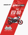 TVS RTR 160 motorcycle with semi ceramic brake pads Street Pro 66SP-250/2 front