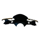 Black motorcycle fairing panel replacement part on white background