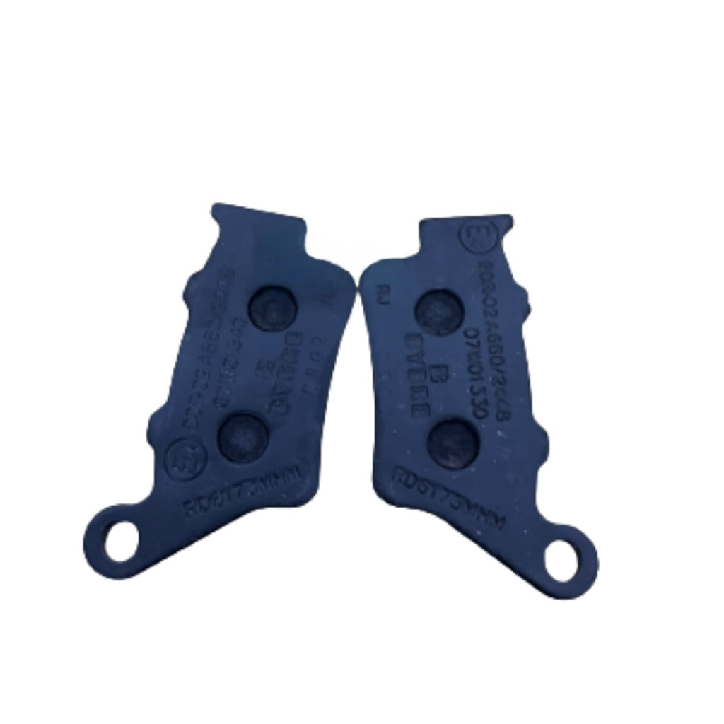 Motorcycle brake pads set, black, isolated on white background