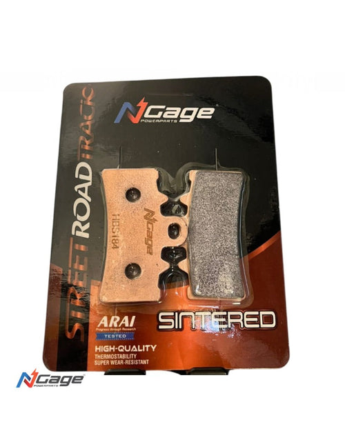 N-Gage sintered motorcycle brake pads in retail packaging for street road use