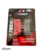 Ngage whisker ceramic motorcycle brake pad in packaging for high-performance bikes
