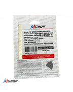 N-Gage sintered brake pad packaging with product details, barcode, and safety instructions