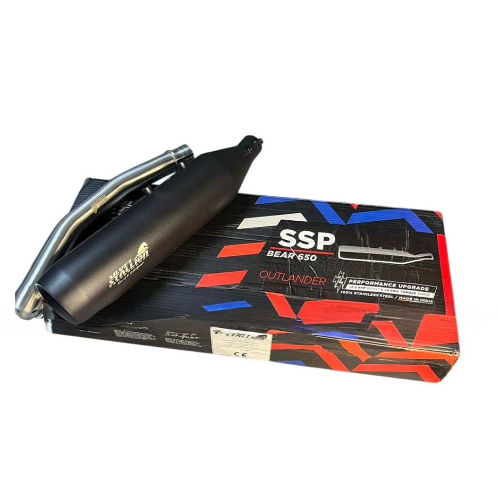 RE BEAR 650 – Silver Stallion Outlander Dyno-Driven High-Performance Exhaust System – Black, Lifetime Warranty