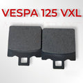 Vespa 125 VXL brake pads set, black, on white background
