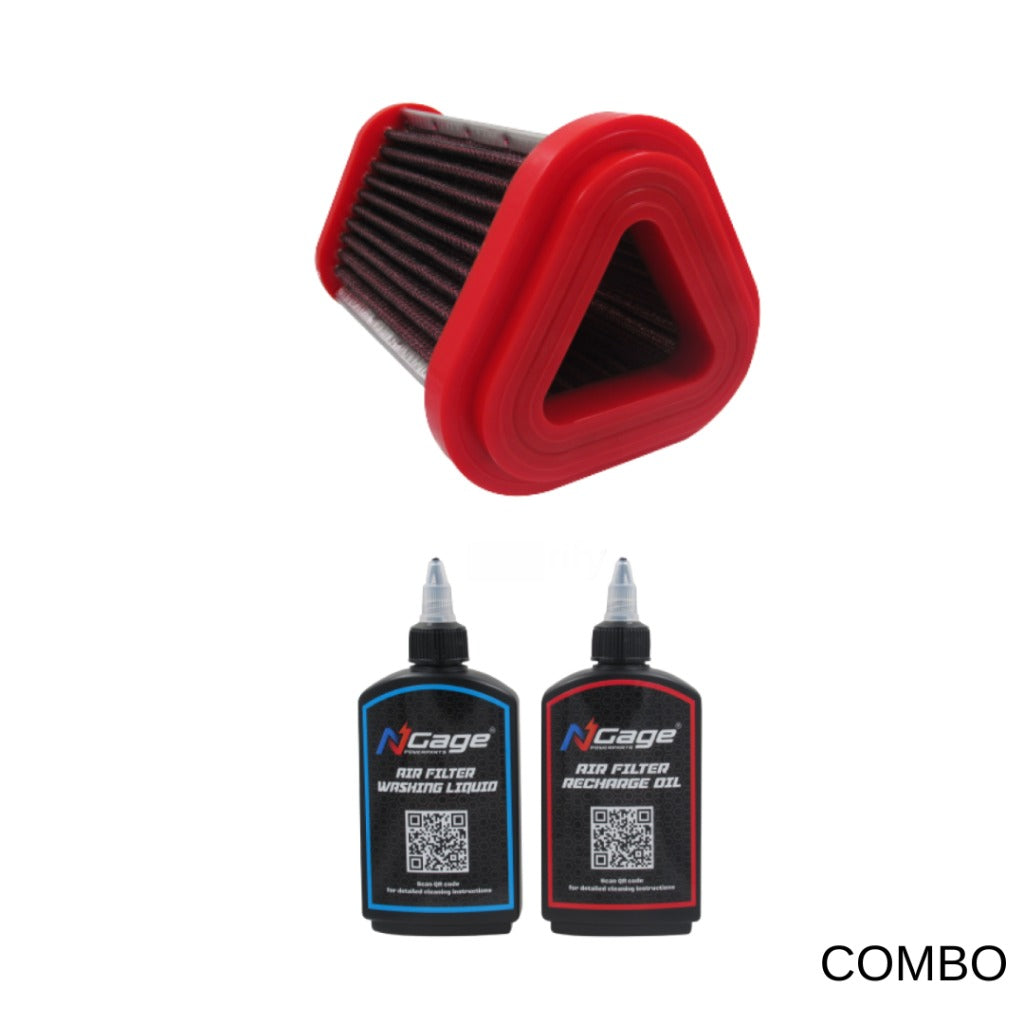 Hyper Flow Air Filter for RE Continental GT 650 Interceptor 650 – Washable High Flow – NGAGE – Moto Modz
