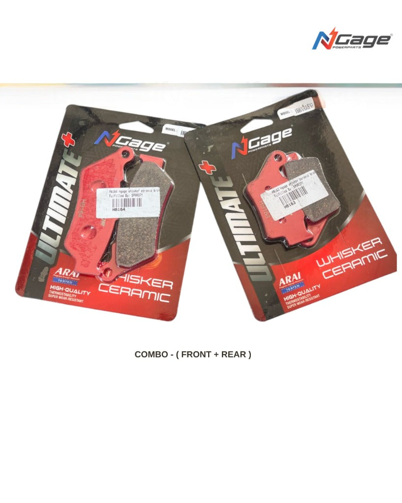 Royal Enfield Himalayan 450 Guerrilla 450 NGAGE Whisker Ceramic Ultimate+ front rear brake pads combo HB163 HB164 – Moto Modz