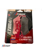 N-Cage Ultimate ceramic motorcycle brake pad set in retail packaging