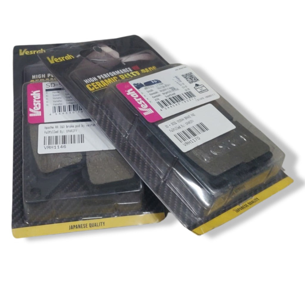 Royal Enfield Hunter 350 Meteor 350 Ceramic Brake Pads Vesrah Combo Motorcycle Accessory - Moto Modz
