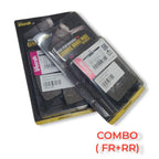 Vesrah high performance ceramic brake pads combo pack for motorcycles, front and rear