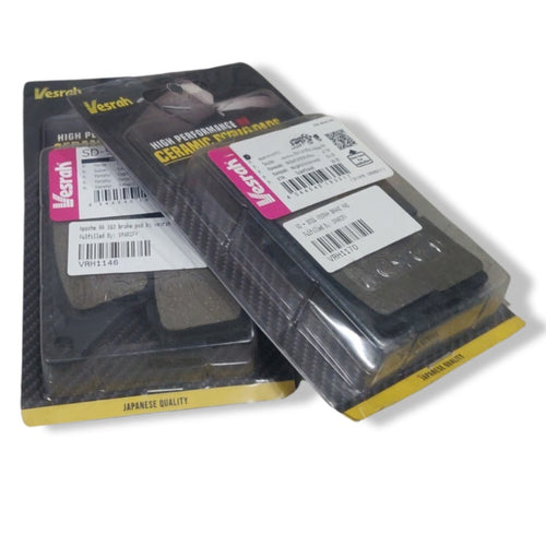 Bajaj Pulsar NS200 RS200 Vesrah Ceramic Brake Pads Combo Motorcycle Accessory - Moto Modz