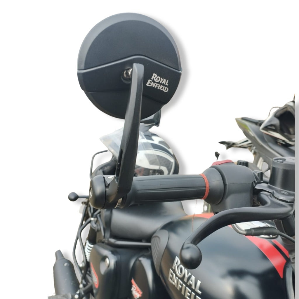 Handle Bar End Mirror for Royal Enfield Classic 350 Reborn Standard Hunter Meteor - Moto Modz