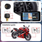 AOOCCI C6 Pro Motorcycle Dash Cam – Dual Front & Rear 4K/1080P, Wireless CarPlay & Android Auto, GPS & Emergency Lock, 140° Wide Angle, Wired Remote, IP67 Waterproof