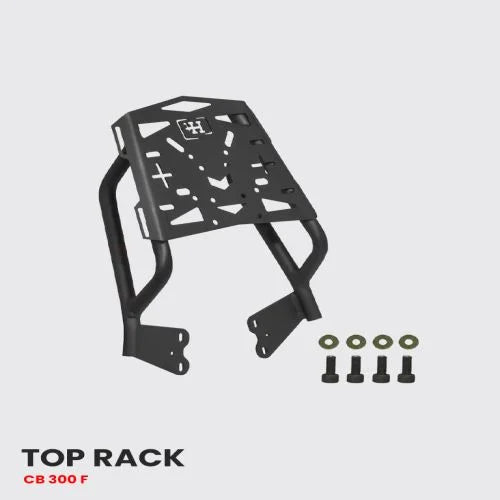 Heavy-Duty Top Rack for CB 300 F – Matte Black Finish (SB 713 / HT Exhaust)