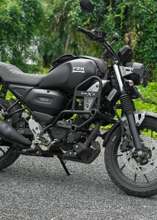 Adventure-Ready Crash Guard for FZ-X with 4 Metal Sliders – SB 647 / Ht Exhaust