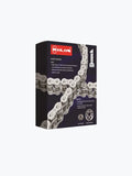 Rolon motorcycle chain and sprocket kit packaging with close-up chain graphic