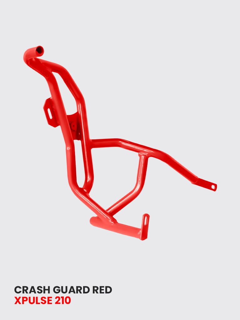 Red ADV Crash Guard with Four Metal Sliders for XPulse 210 (2025) - SB 1037-RED