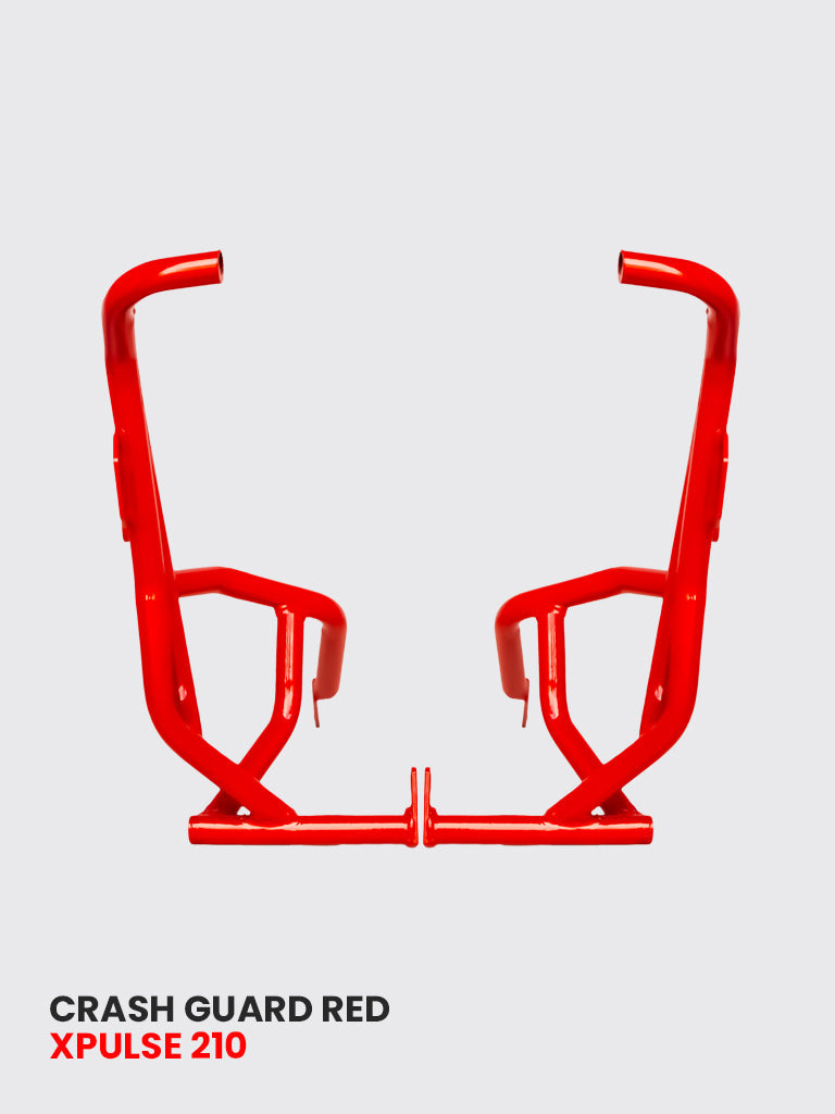 Red ADV Crash Guard with Four Metal Sliders for XPulse 210 (2025) - SB 1037-RED