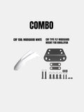 White CRF150L mudguard with mount kit and hardware for Himalayan motorcycle