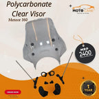 Polycarbonate clear visor for Meteor 350 with mounting hardware and 1-year warranty, price 2400.