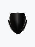 Black motorcycle visor for Dominar 3.0, aerodynamic design, isolated on white background