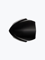 Black motorcycle visor for Dominar 3.0 with aerodynamic design on white background