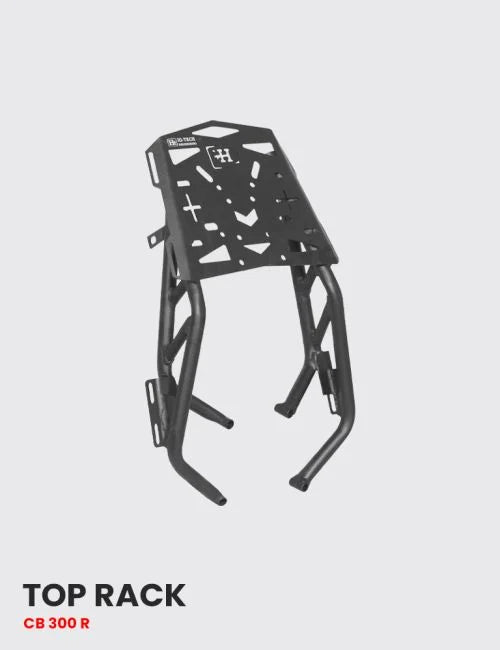 Heavy-Duty Top Rack for CB300R - Black Matte Finish | SB761 / HT Exhaust