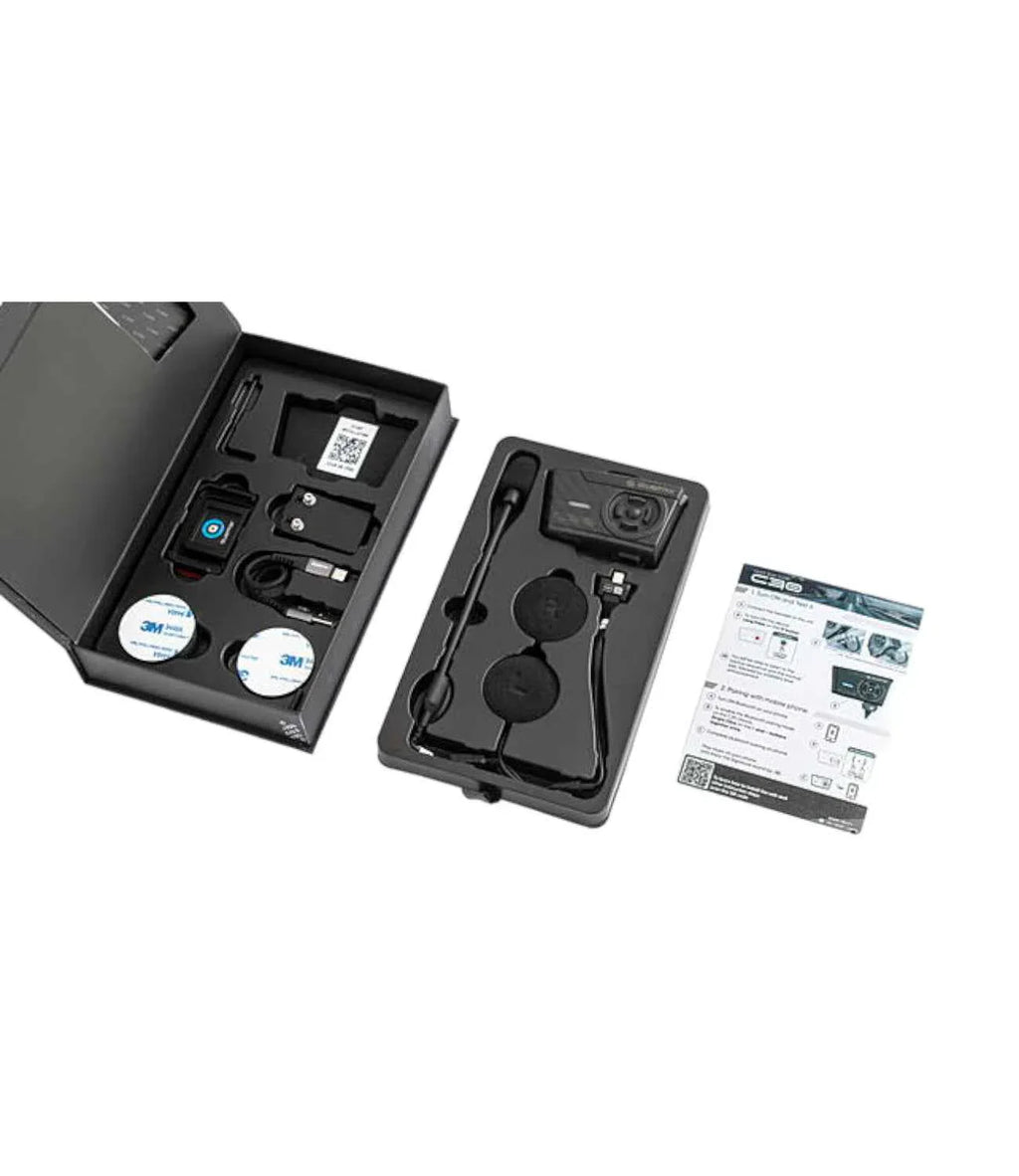 BluArmor C30 Mesh Bluetooth Intercom System — Universal Helmet Compatibility, 1-Year Warranty