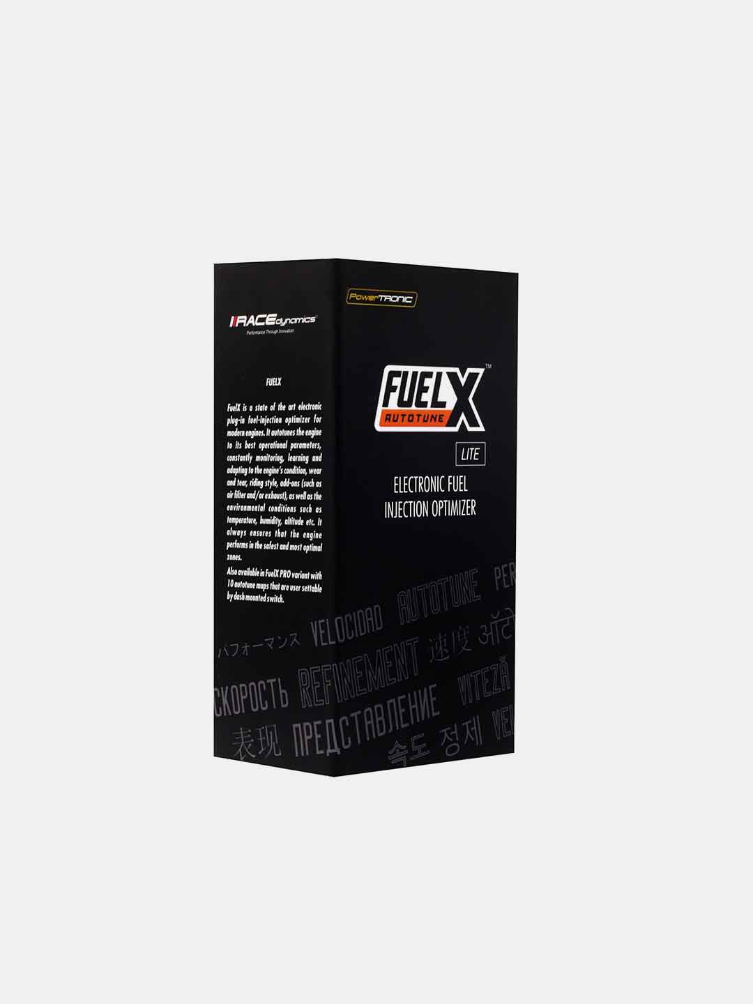 FuelX Autotune Lite electronic fuel injection optimizer in black retail box