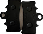 Front view of a pair of black motorcycle brake pads with visible MN146EF marking