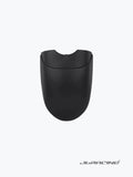 Black motorcycle mudguard extender for Honda Hness, front view on white background