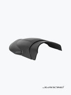 Black motorcycle mudguard extender for Honda Hness, isolated on a white background