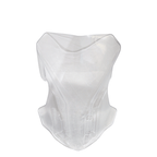 Clear polycarbonate motorcycle visor for KTM Duke 390 Gen 3, shown on white background