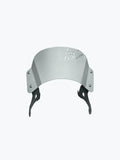 Aluminium motorcycle visor for Triumph Speed 400 with Zephyr logo, isolated on white background