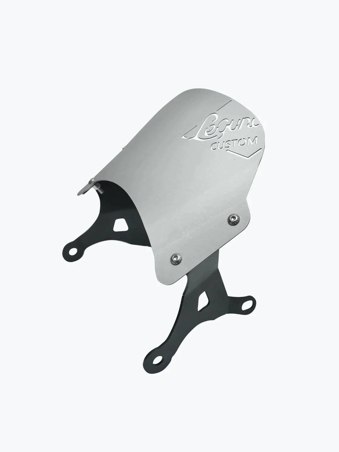 Aluminium motorcycle visor for Triumph Speed 400 with custom engraving and black mounting brackets