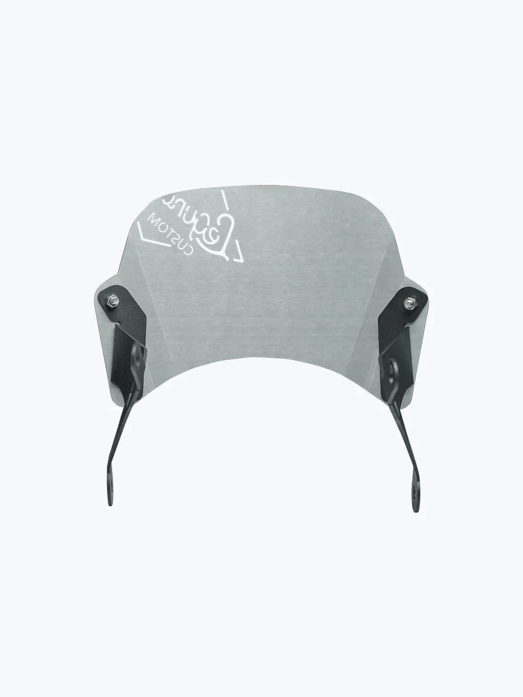 Aluminium motorcycle visor for Triumph Speed 400 with mounting brackets, minimal design