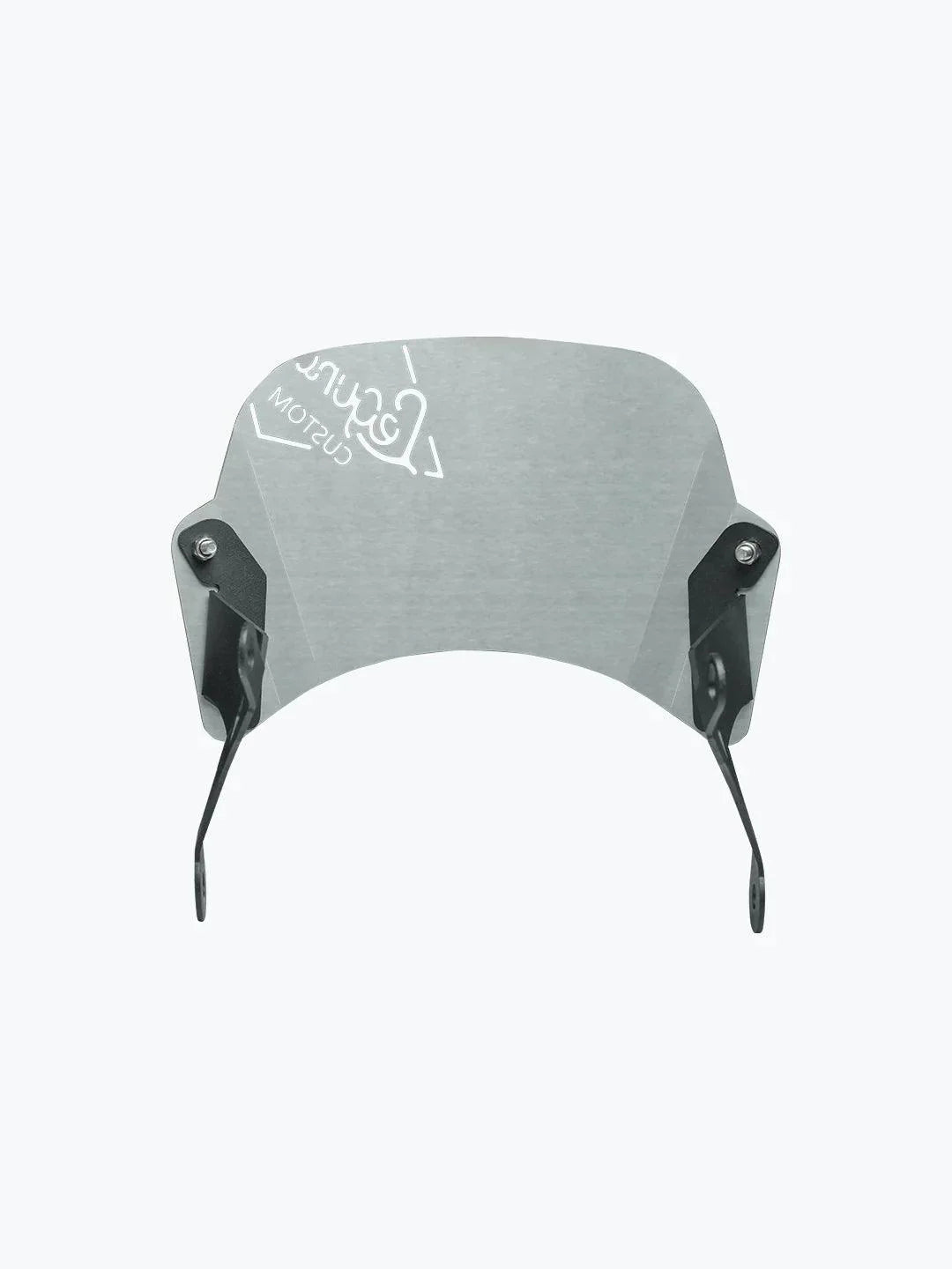 Aluminium motorcycle visor for Triumph Speed 400 with mounting brackets, minimal design