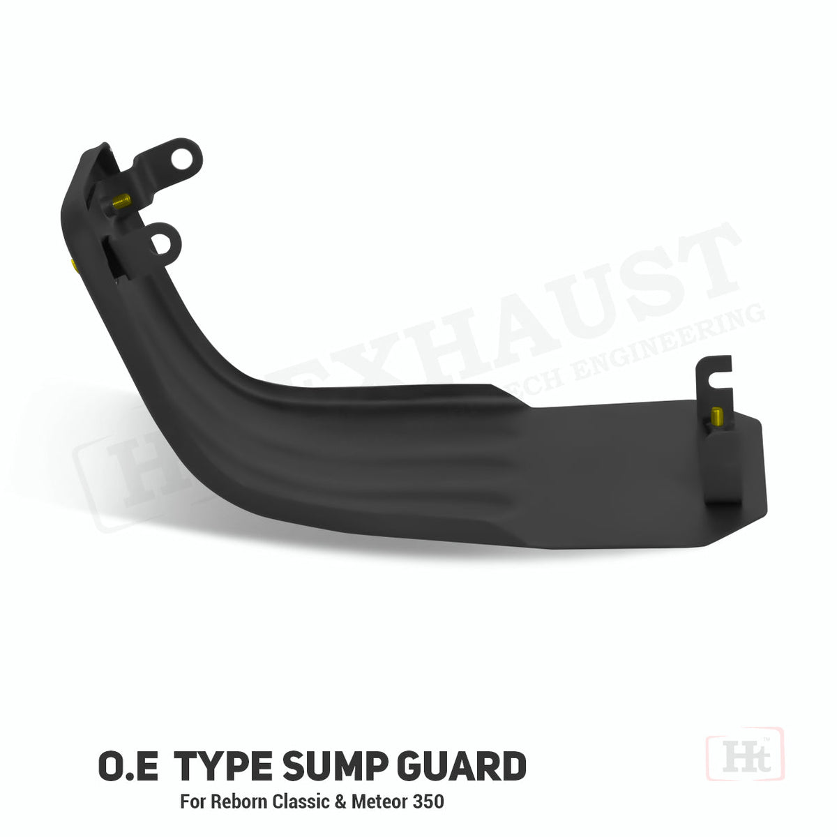 Hitech OE Type Sump Guard Black Matt for Royal Enfield Meteor 350 Classic Reborn - Moto Modz