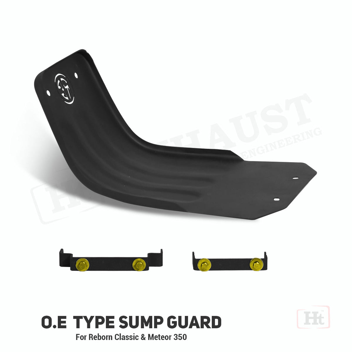 Hitech OE Type Sump Guard Black Matt for Royal Enfield Meteor 350 Classic Reborn - Moto Modz
