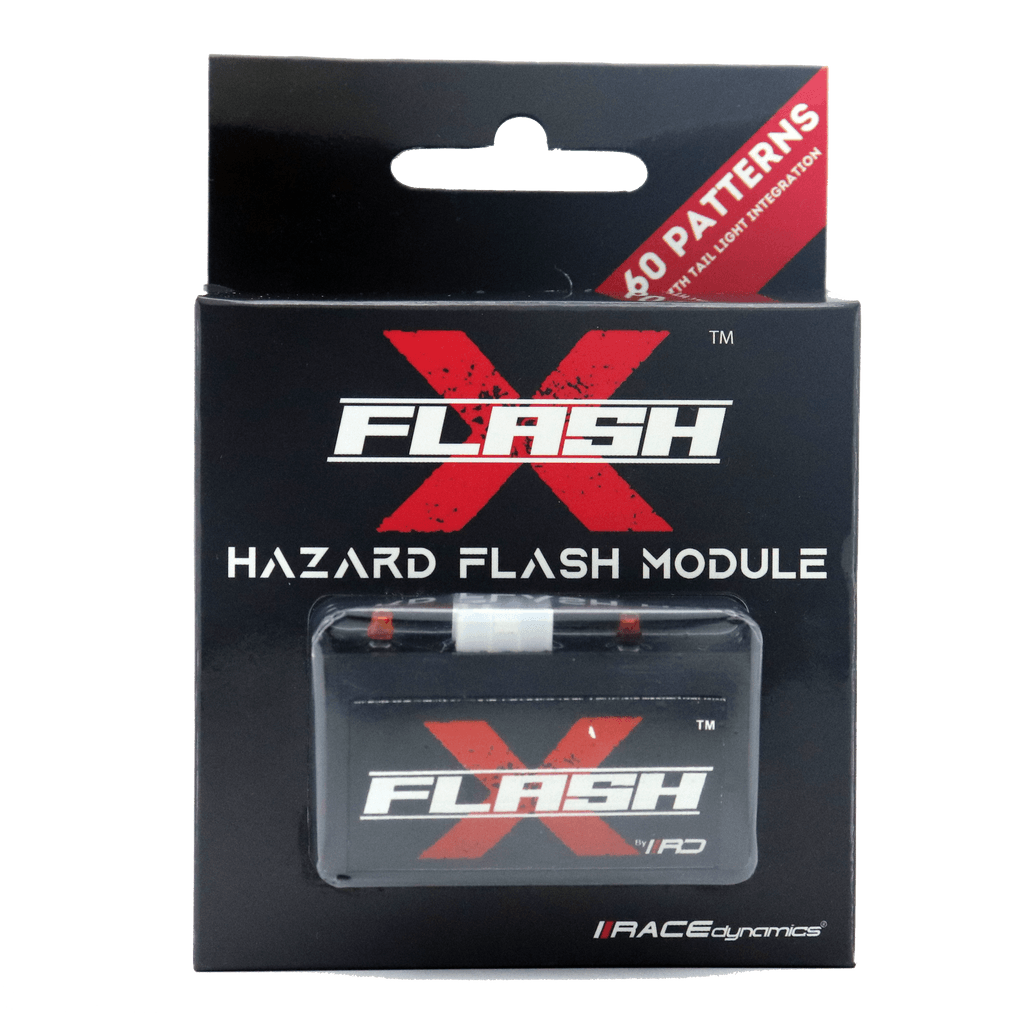Race Dynamics Flash X hazard flash module in retail packaging, 60 patterns label visible