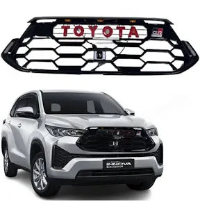Toyota Hycross GR-Sport Front Grille - Premium ABS, Gloss Black Finish