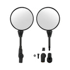 SPIKI CF Touring Mirrors (Pair) - 360-Degree Foldable Rear-View Mirrors for a Wide Field of View - Universal Fit for Most Motorcycles