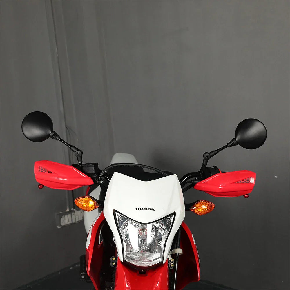 SPIKI CF Touring Mirrors (Pair) - 360-Degree Foldable Rear-View Mirrors for a Wide Field of View - Universal Fit for Most Motorcycles
