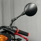 SPIKI CF Touring Mirrors (Pair) - 360-Degree Foldable Rear-View Mirrors for a Wide Field of View - Universal Fit for Most Motorcycles