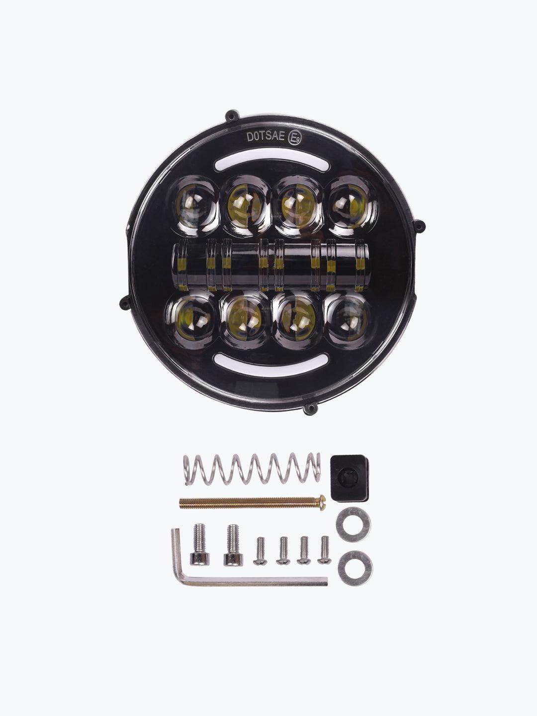 Spitfire Reborn Fire Bolt moon top LED headlight – universal motorcycle Royal Enfield upgrade – Moto Modz