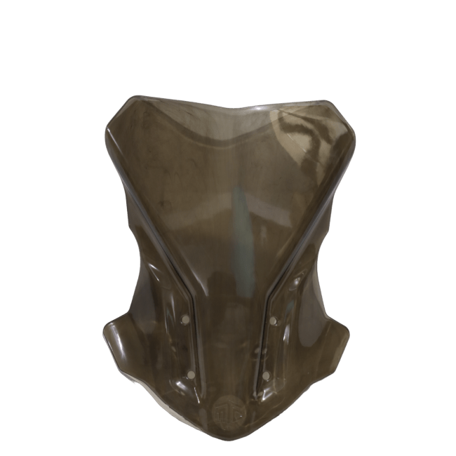 Polycarbonate visor for TVS Apache RTR 310, smoked finish, motorcycle windshield part
