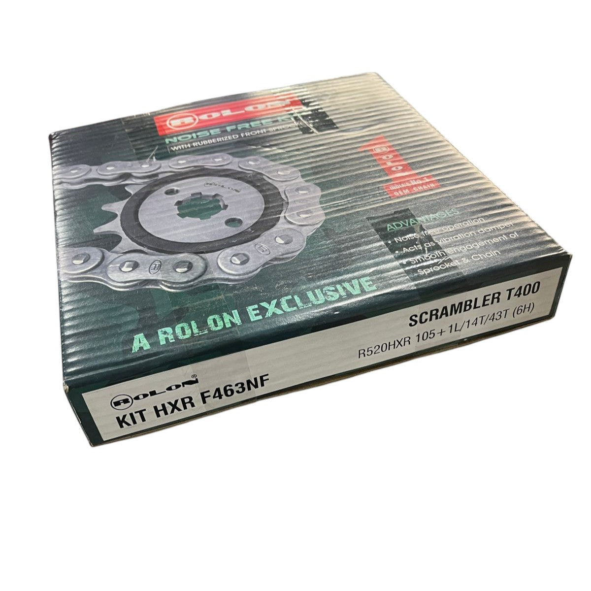 Rolon Noise-Free Chain and Sprocket Kit for Triumph Scrambler T400 – F 463NF