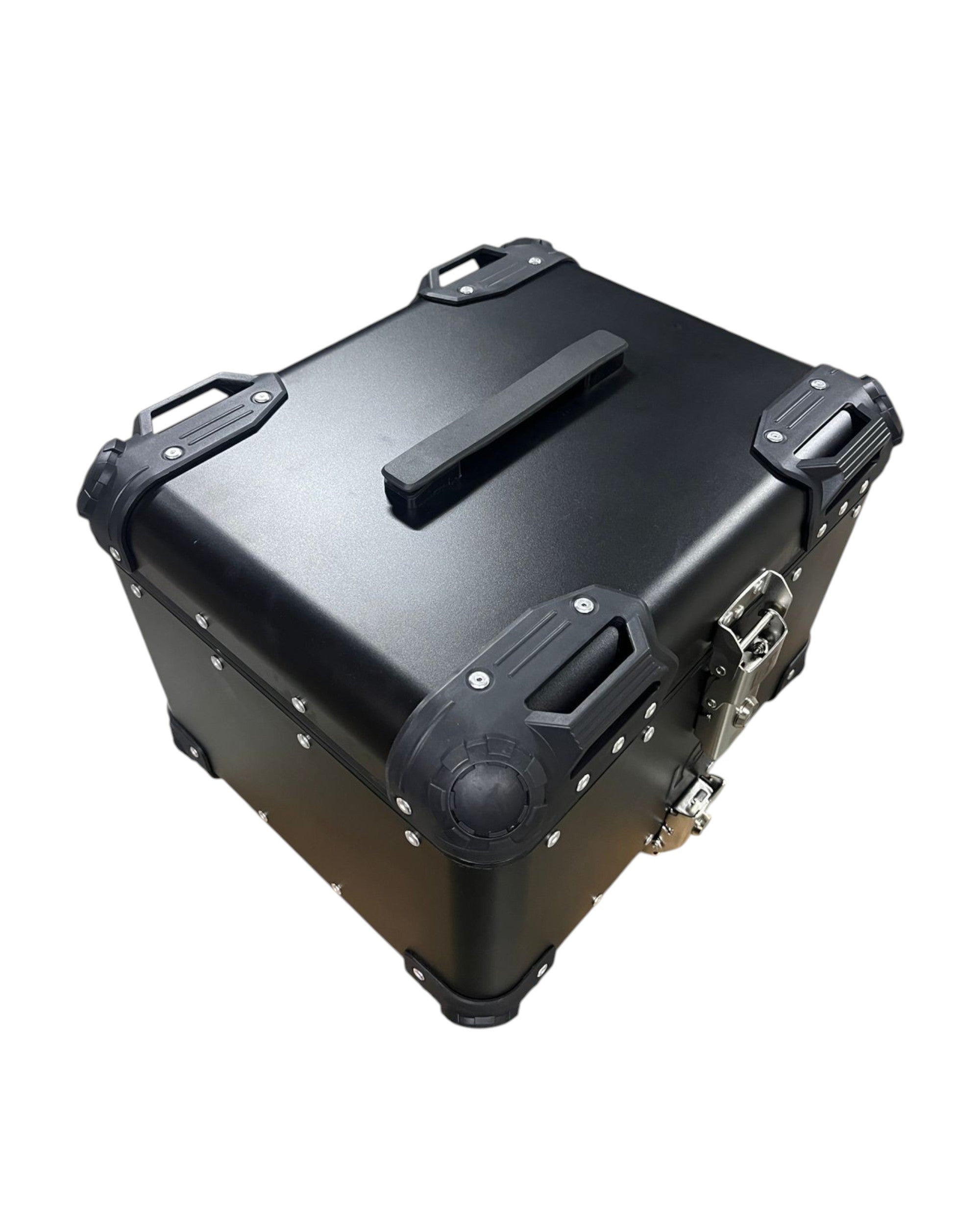 LGP Premium Aluminium Top Case – Nero Edition, Bevelled Corner, 45L Black, Universal Motorcycle Compatibility, 1-Year Warranty