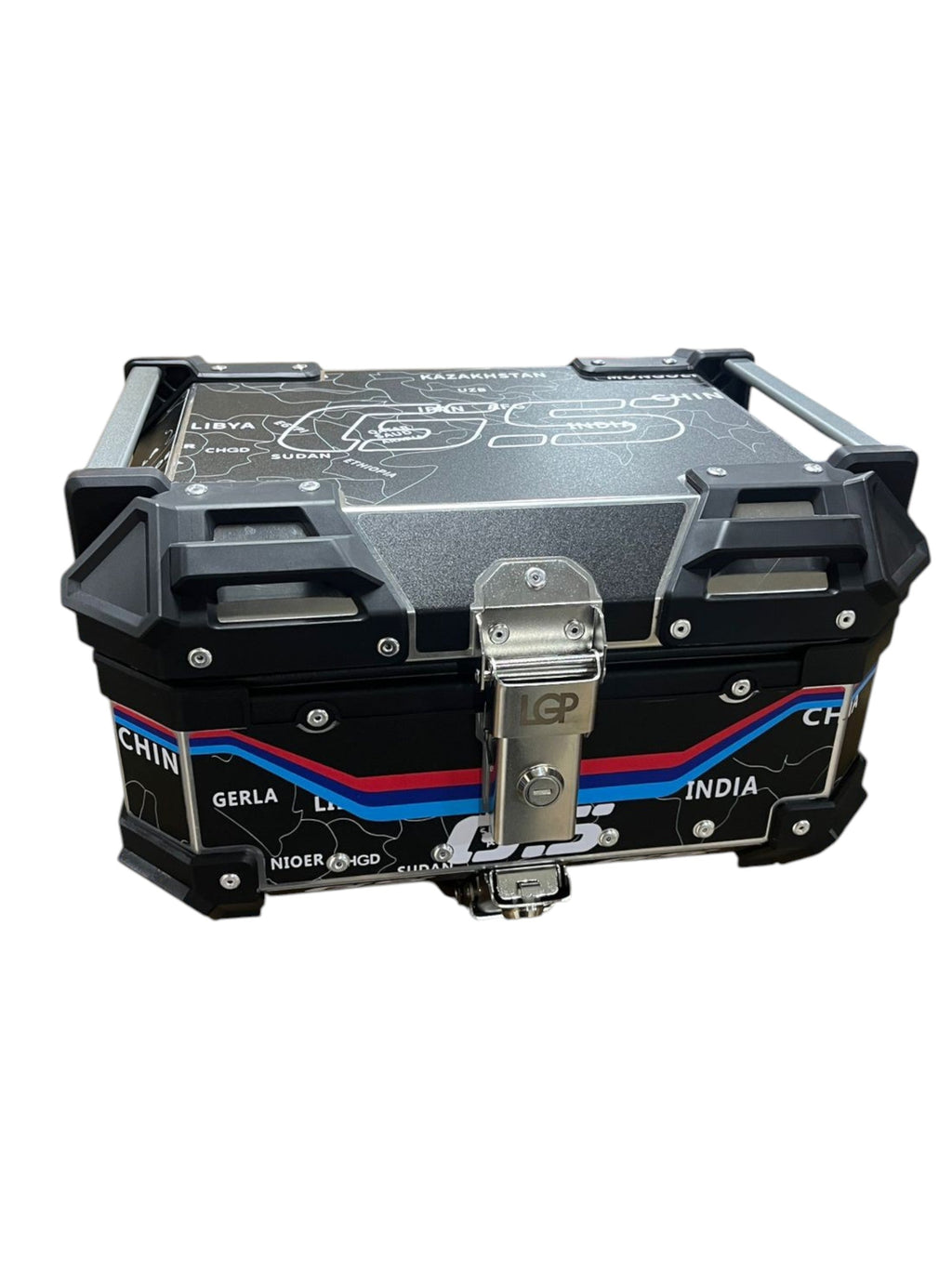 LGP Wanderer GS Aluminium Top Box – 25 Litres – Black | Fits All Motorcycles | 1-Year Warranty + Free Cushion